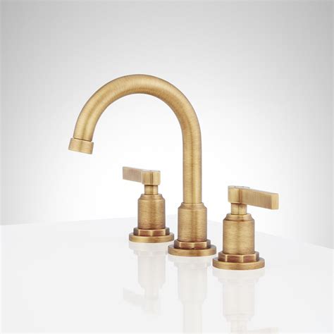 Greyfield Widespread Bathroom Faucet - Aged Brass | Signature Hardware