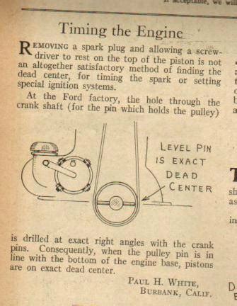 How to Set Model T Timing 的图像结果