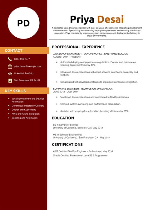 Image result for Java Developer Resume Examples