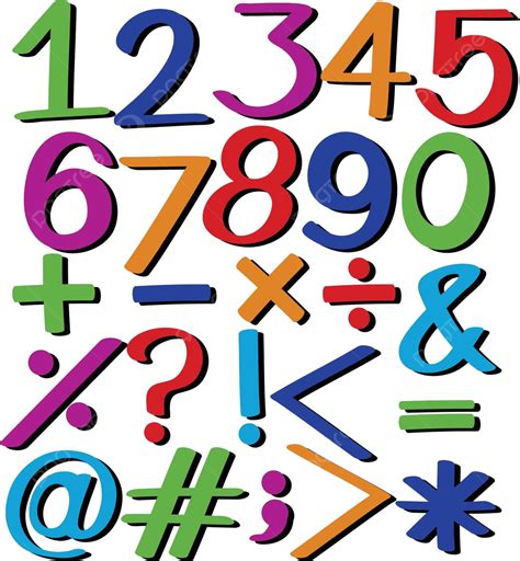 Numbers Clipart Cartoon Countable Vector, Clipart, Cartoon, Countable ...