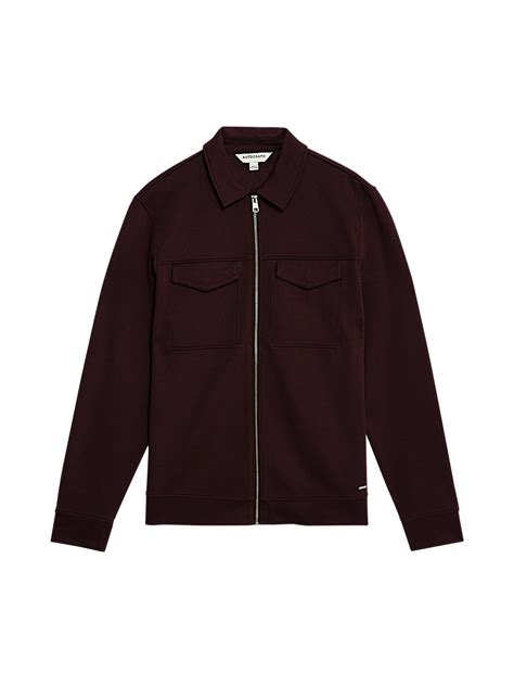 Buy Cotton Rich Twill Textured Overshirt at Marks & Spencer