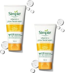 Simple Protect N Glow Vitamin C Glow Facial Wash 150ml(Pack of 2) Face ...