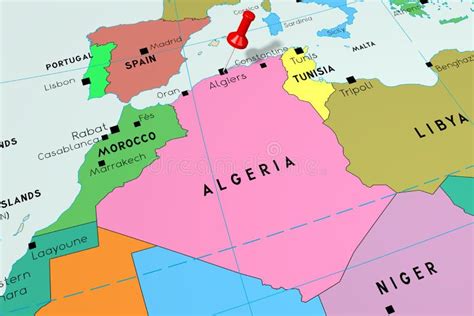阿尔及利亚地图-详细的传染媒介例证 库存例证. 插画 包括有 地点, 资本, 国家（地区）, 国界的, 向量 - 109476420