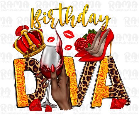 Birthday Diva Png Sublimation Design, Birthday Png, Birthday Queen Png ...