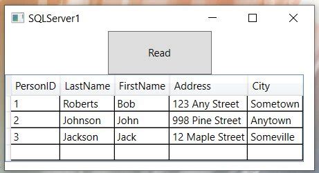 Display SQL Data into WPF 的图像结果