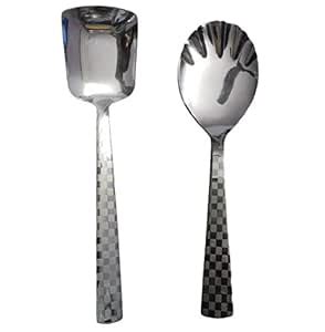 Buy Kitchen Mate Stainless Steel Chess Color Rice Spoon with Square ...