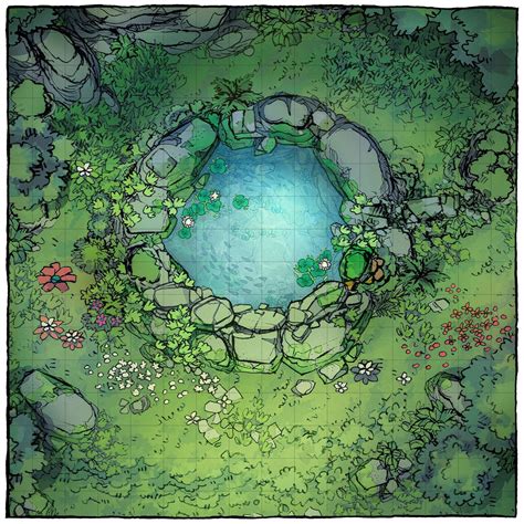 The Sacred Spring Battle Map – 2-Minute Tabletop in 2021 | Dnd world ...