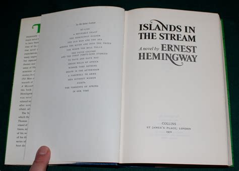 Islands in the Stream by Hemingway, Ernest: Near Fine Hardcover (1970) 1st Edition | Fountain ...