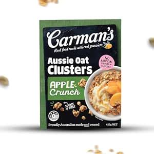 Carman’s Clusters Aussie Oat Apple Crunch 450g | Baked Whole Grain Oats ...