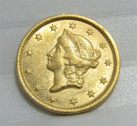 At Auction: 1851 US 1 DOLLAR GOLD COIN UNC