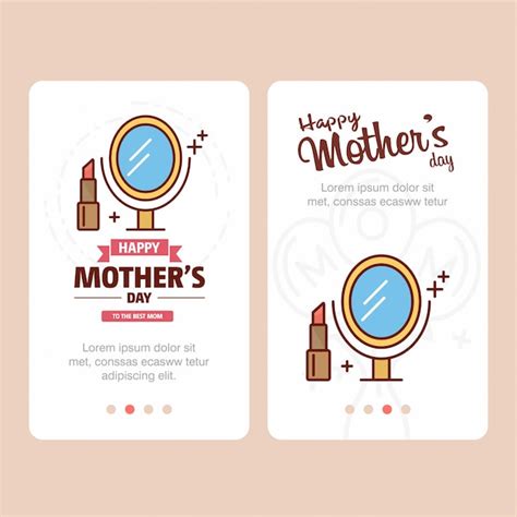Mother's day card with women's logo and pink theme vector | Premium Vector