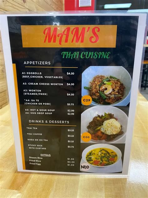 Mam’s Thai Cuisine Menu - Updated November 2025