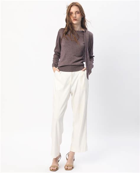 Rareism Women's Zener Pastel Purple Acrylic Fabric Full Sleeves High ...