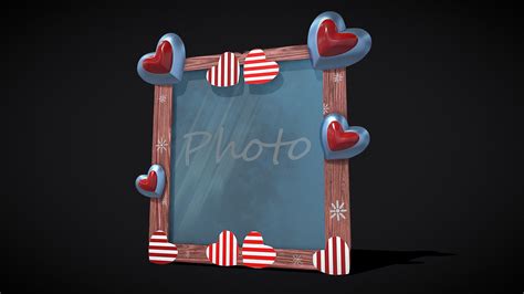 Valentines Hearts Picture Frame - Buy Royalty Free 3D model by ...