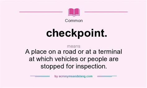 Image result for Final Checkpoint Meaning