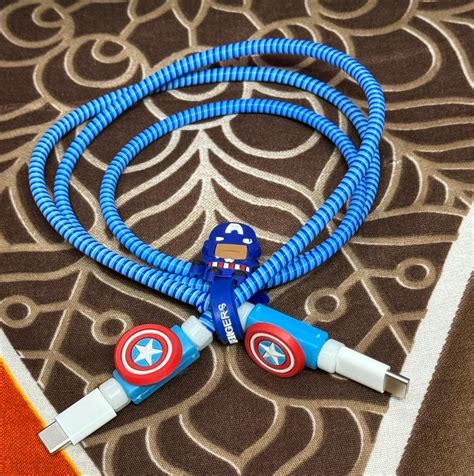 Careflection 6-in-1 Multi Combo Spiral USB Cable Protectors + Earphones ...