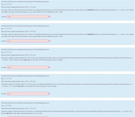 Derivative Function in Excel 的图像结果