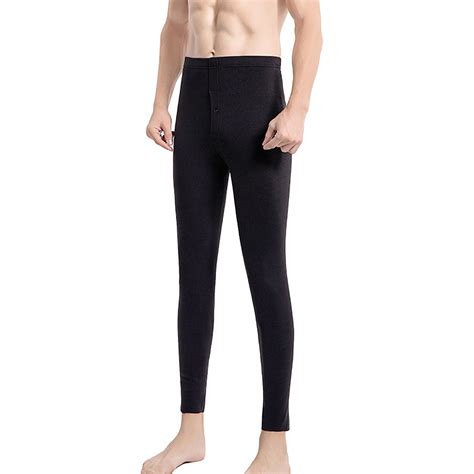 XMMSWDLA Thermal Underwear for Men Soft Base Layer Mens Thermal Pants ...