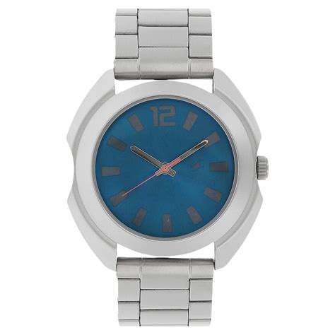 Fastrack Quartz Analog Blue Dial Stainless Steel Strap Watch for Guys ...