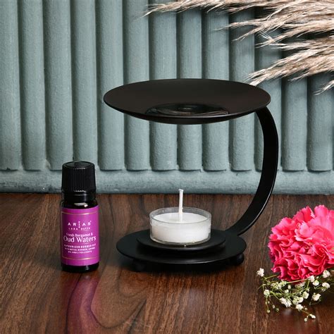 Buy Arias Fresh Bergamot and Oud Water Aroma Diffuser Set (Black ...