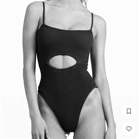 Hunza G Women's Black Swimsuit-one-piece | Depop