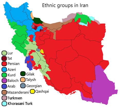 Ethnic groups in Iran (Click the image for background to be white) : r/MapPorn