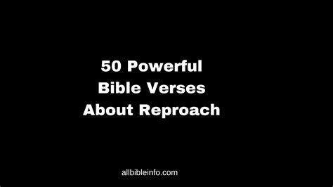 50 Powerful Bible Verses About Reproach - All Bible Info