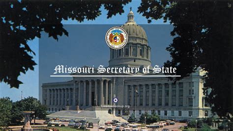 Missouri Secretary of State | License Lookup