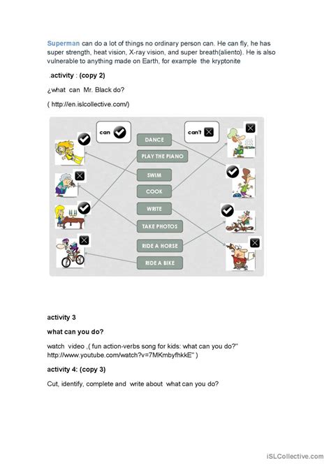 como enseñar el can for ability : English ESL worksheets pdf & doc
