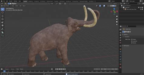 Mammoth Roar Pose 3D | 3D Molier International