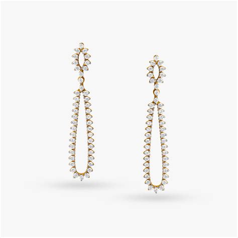 Slender Diamond Drop Earrings