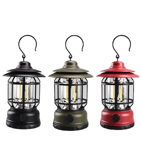 Buy Lantern: Portable Retro Camping Lamp with Knob Adjustable LED, Type ...