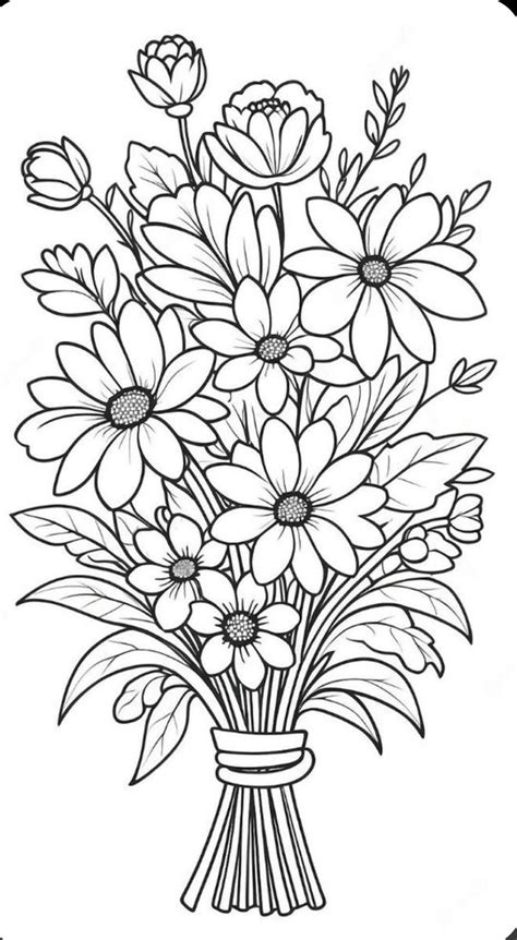 Spring flower coloring pages » free download » artus art – Artofit