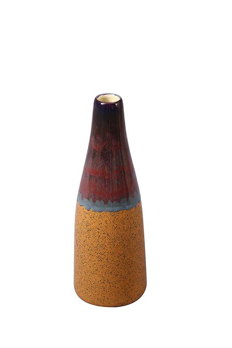 Buy Caffeine Ceramic Handmade Mud Brown Flower Vase or Flower Vase for ...