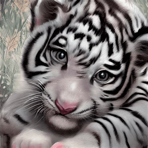 White Baby Siberian Tiger Wallpaper
