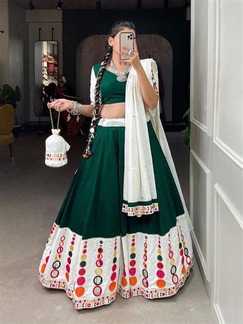 Real mirror work lehenga choli for women | ReadyToWearshop