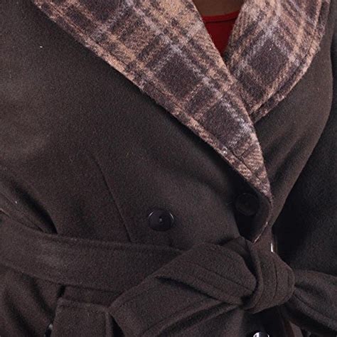 Buy Owncraft Women's Brown Wool Coat with Belt 7 at Amazon.in