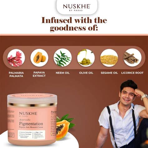 Nuskhe By Paras Ayurvedic Pigmentation Papaya Anti Blemish Cream for ...