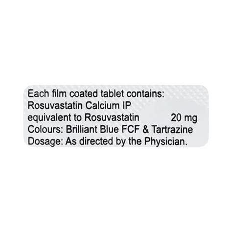 Rosuvotin 20 MG Tablet (10): Uses, Side Effects, Price & Dosage | PharmEasy