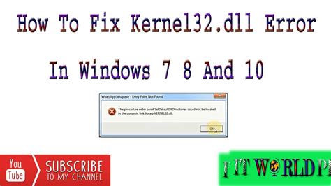 Kernel32.dll Errors - How to Fix Kernel32.dll Problems (DLL Errors ...