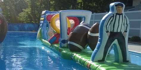 Image result for Sinking Inflatables in Pool