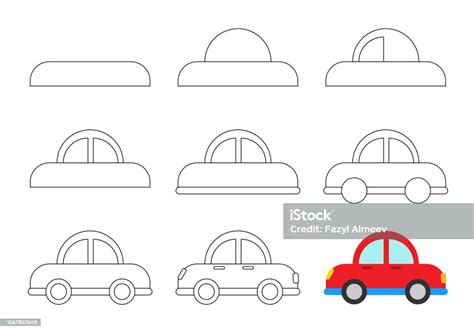 Cartoon Cars Step by Step Drawing 的图像结果