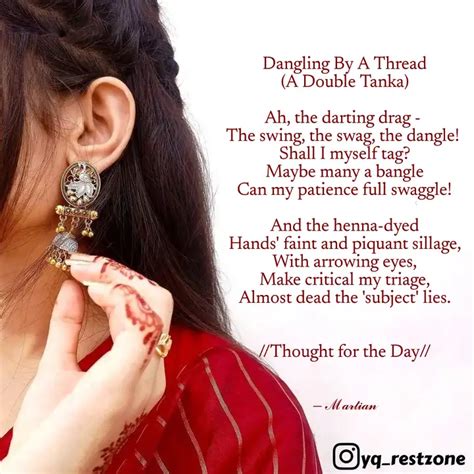 Dangling By A Thread (A D... | Quotes & Writings by Martian Mirth ...