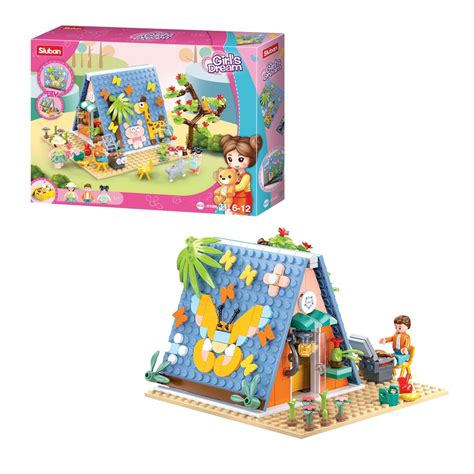 Buy Sluban Girls Camp Building Blocks For Ages 6+ Online at Best Price ...