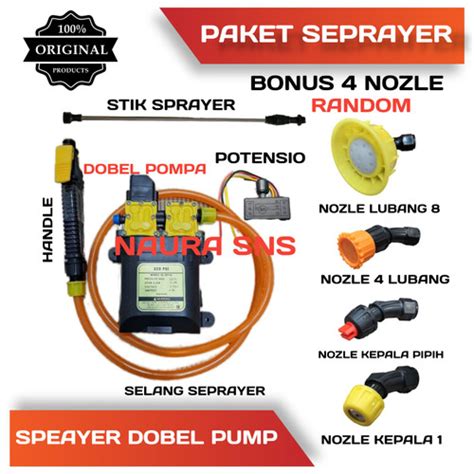 Jual PAKET DINAMO SPRAYER ELEKTRIK DUAL PUMP / NOZZLE / SPRAYER ...