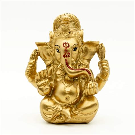 Buy Indian God Lord Ganesh Statue - Hindu God Golden Ganesha Idol ...