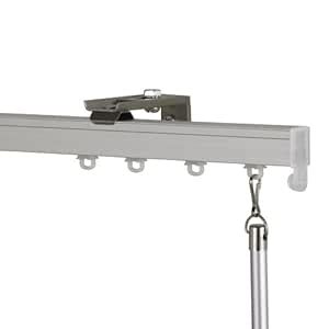 Euroscope Traverse Curtain and Drapery Track System (106", Nickel ...
