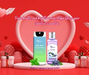 Qelica Ayurvedic Green Blue Mint Spray 10g & Blueberry Mouthwash Combo ...