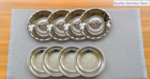 Jailok Steel Stainless Steel 4 Plate 4 Halwa Plate Half Plate Price in ...