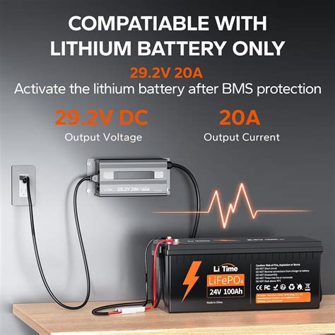 LiTime 24V 20A LiFePO4 Battery Charger Instruction Manual